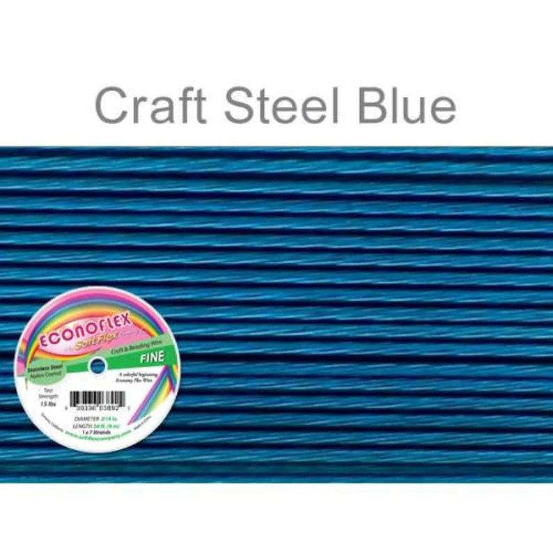 Econoflex Fine Steel Blue Wire .014 Diameter 7 Strand - 1spool