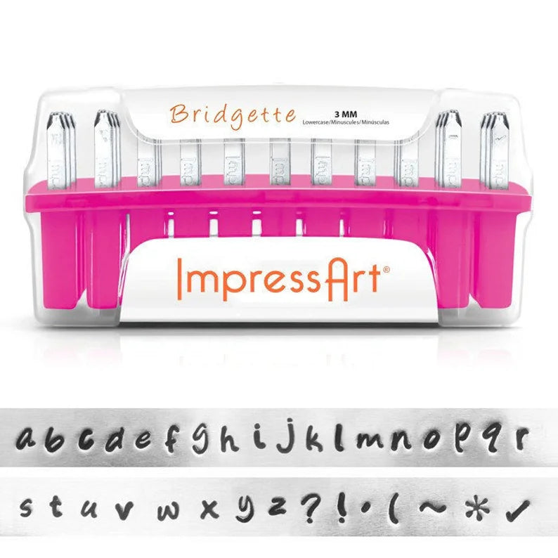 ImpressArt 3mm Bridgette Lower Case Alphabet Stamp Set - 1Pc