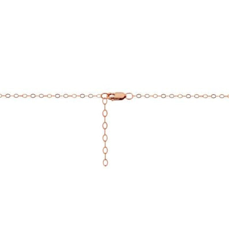 14Kt Rose Gold Filled 2x1.5mm 20" flat Cable Chain W/ Lobster Clasp & 2" Extender Chain - 1pc