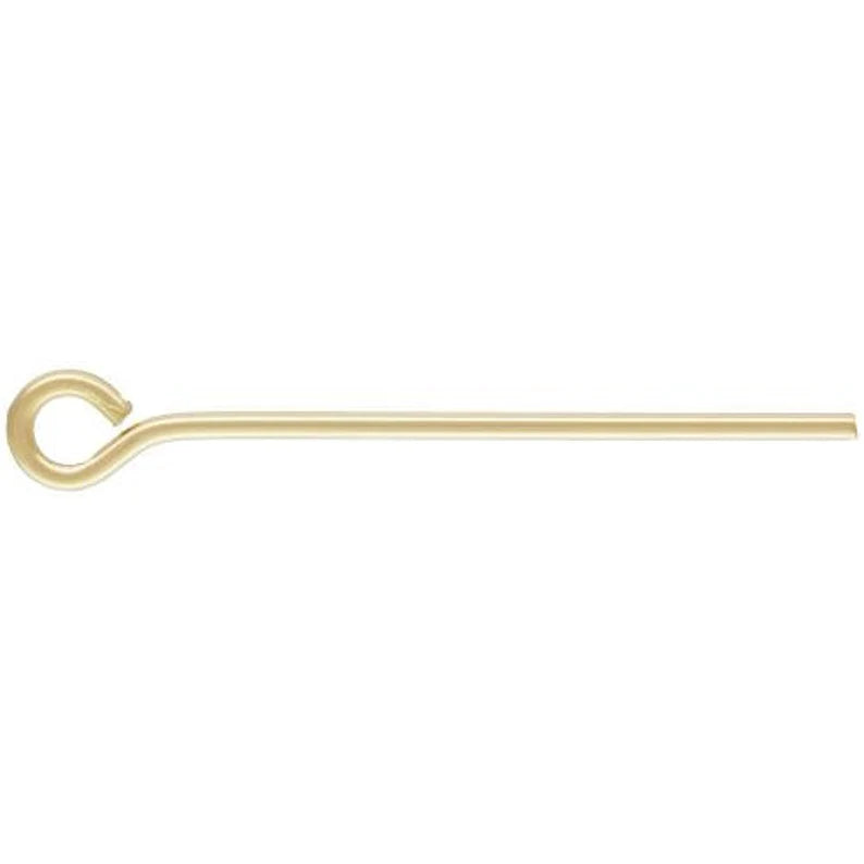 14Kt Gold Filled Eyepin 22 Gauge .75 Inch - 20pcs/pack