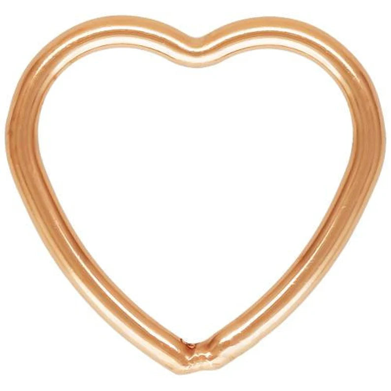 14Kt Rose Gold Filled 19 Gauge 10mm Heart Closed Jump Ring - 5pcs/pack