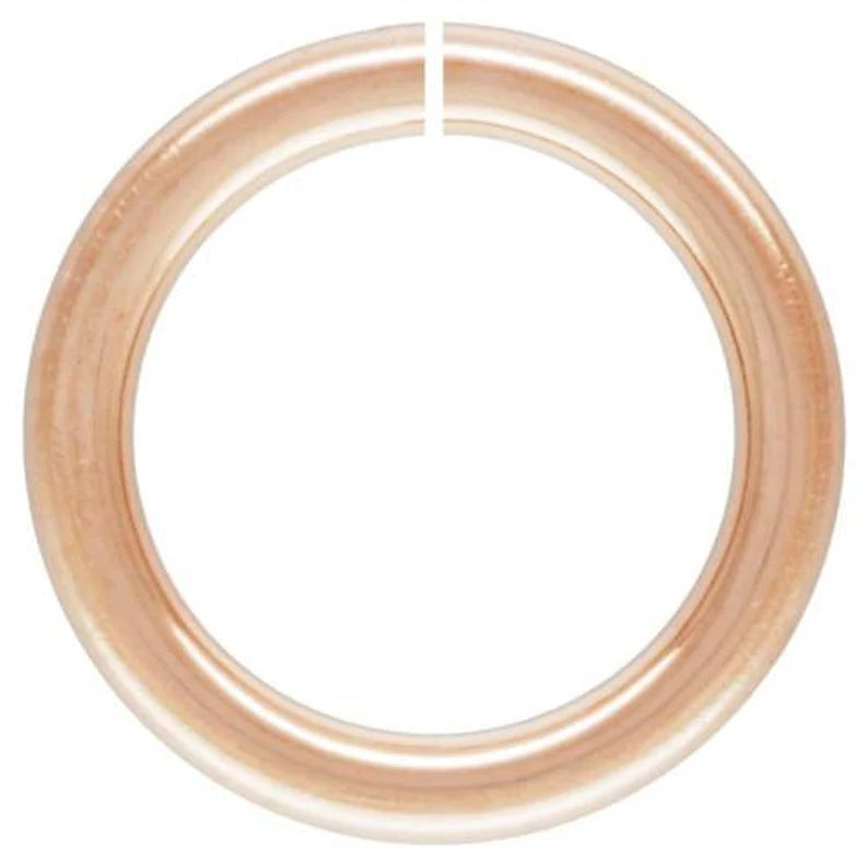 14Kt Rose Gold Filled 22 Gauge 4.5mm Open Jump Ring - 50pcs/pack