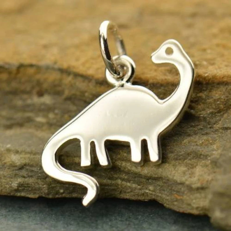 Brontosaurus-Anhänger Sterling Silber 16x14mm - 1 Stück 