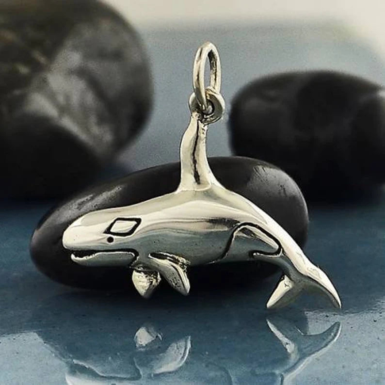 Orca Killerwal Charm Sterling Silber 19x20mm - 1Stk 