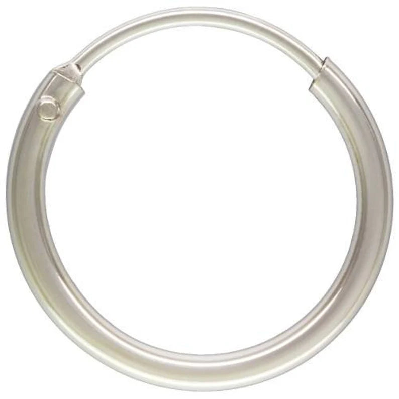 Sterling Silver 12x1.25mm Endless Hoops - 5prs/pack