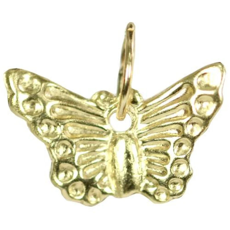 Stamped Realistic Butterfly Charm 14Kt Gold Filled 8.5x11.7mm -  5pcs/pack