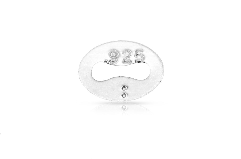 Italian-Style Quality Tag Sterling Silver 4.5mm - 50 pcs