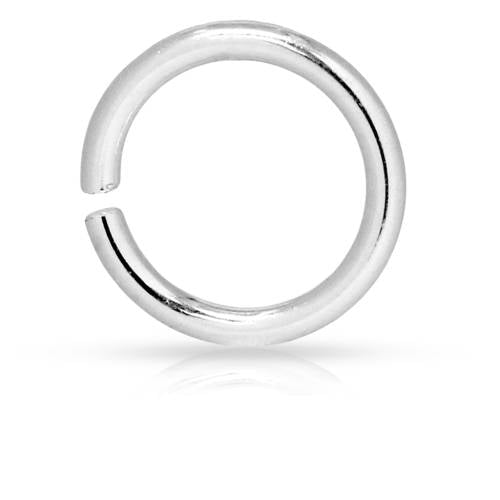Open Jump Ring Sterling Silver 18ga 8mm - 10pcs/pack