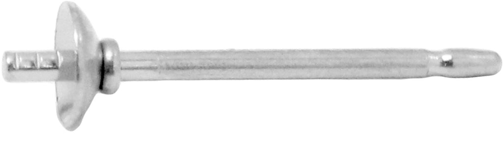 Perlenbecher mit Stift und Ohrstecker, Sterlingsilber, 3 mm, 10 Paar 