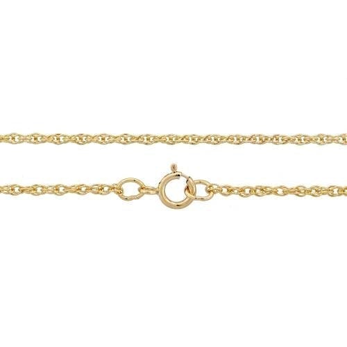 Rope Chain 14Kt Gold Filled 1.3mm 24" W/ Spring Ring - 1pc