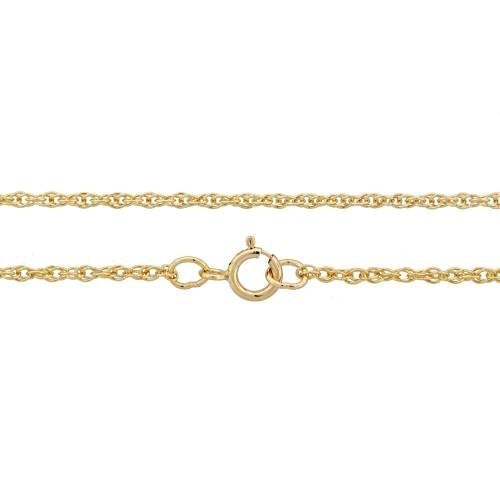 Rope Chain 14Kt Gold Filled 1.3mm 22" W/ Spring Ring - 1pc