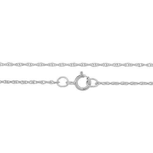 Rope Chain Sterling Silver 1.2mm 18" W/ Spring Ring - 1pc