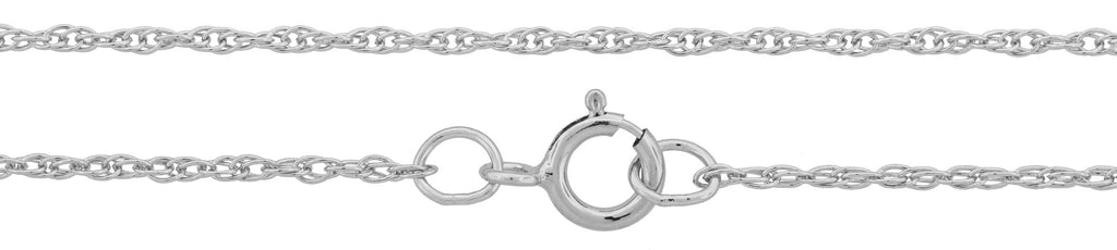 Rope Chain Sterling Silver 1.2mm 30" W/ Spring Ring - 1pc