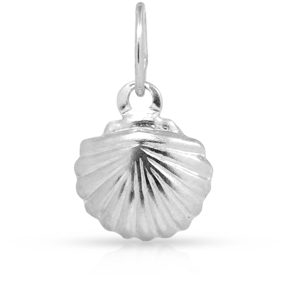 Sea Shell Charms Sterling Silver 8.7x7.5mm - 5 pcs