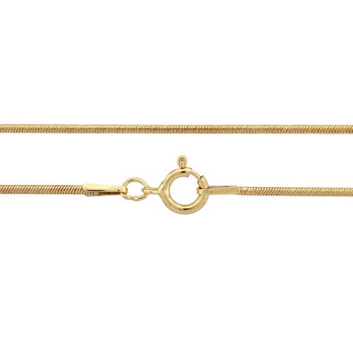 Snake Chain 14Kt Gold Filled 1mm 20" W/ Spring Ring Clasp - 1pc