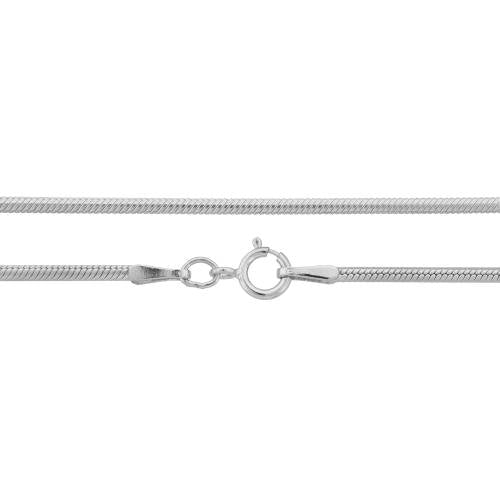 Snake Chain Sterling Silver 1.5mm 18" with Spring Ring Clasp - 1pc
