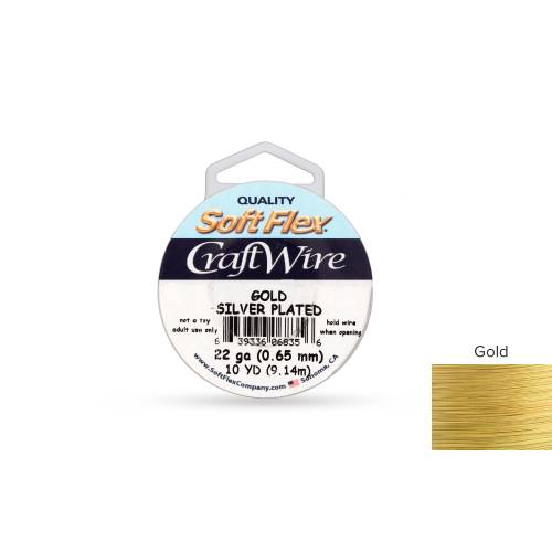 Soft Flex Craft Wire Non-Tarnish Gold-Finish 22 Gauge - 30ft