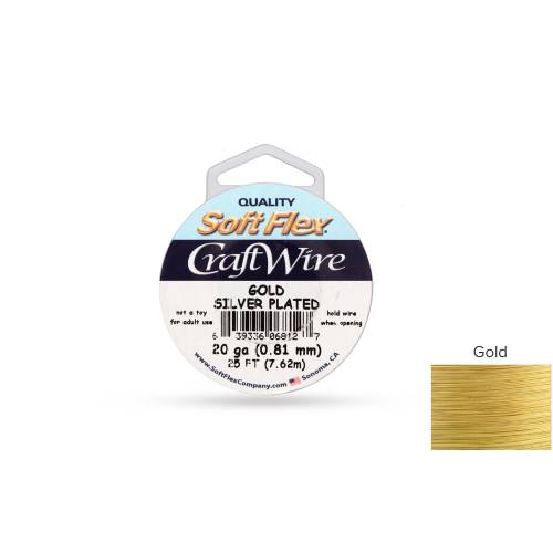 Soft Flex Craft Wire Non-Tarnish Antique-Gold Finish Wire 20 Gauge - 2 –  Plazko