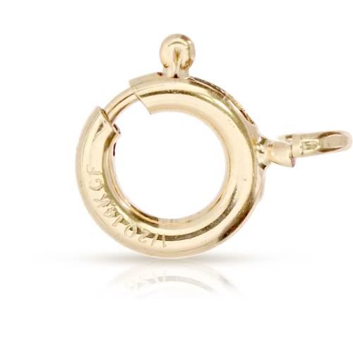 Spring Ring W/ Open Ring 14Kt Gold Filled 8mm - 5pcs