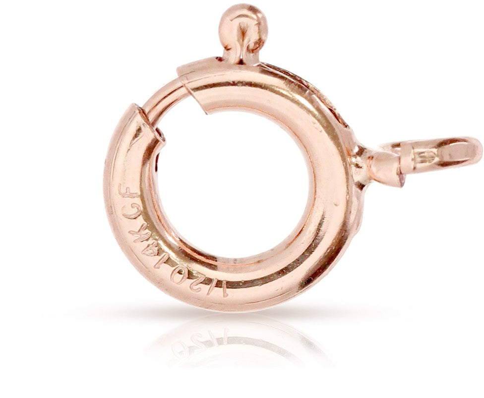 Spring Ring W/ Open Ring 14Kt Rose Gold Filled 5.5mm - 20 pcs