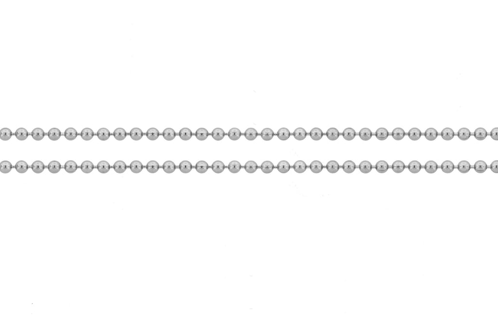 Sterling Silver 1.5mm Ball Chain - 5ft