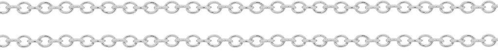 Sterling Silver 1.5x1.4mm Cable Chain - 5 Feet