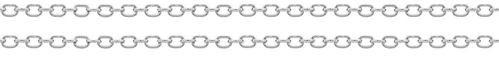Sterling Silver 1.5x1.4mm Flat Cable Chain - 5ft