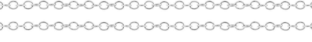 Sterling Silver 1.8x1.4mm Cable Chain - 5ft