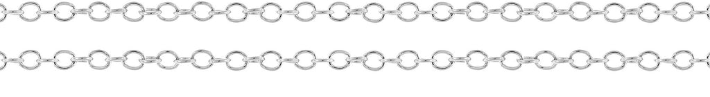 Sterling Silver 1.8x1.4mm Cable Chain - 20ft