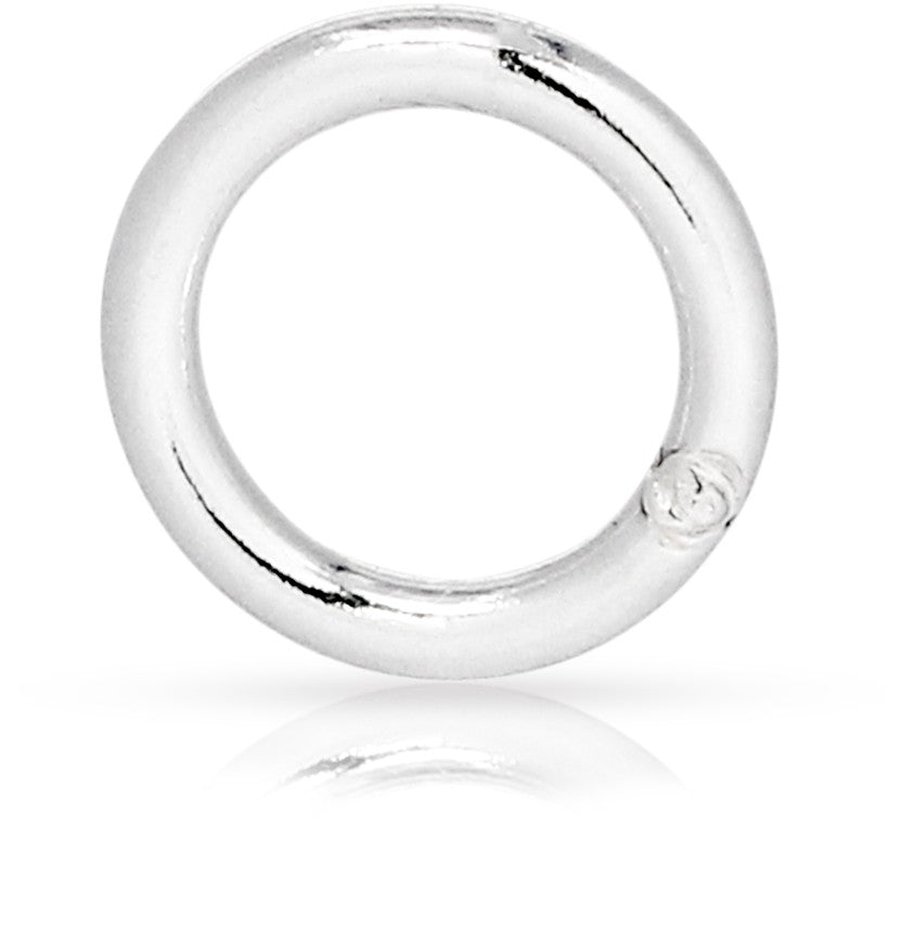 Sterling Silver 18ga 10mm Closed Jump Ring - 10pcs/pack