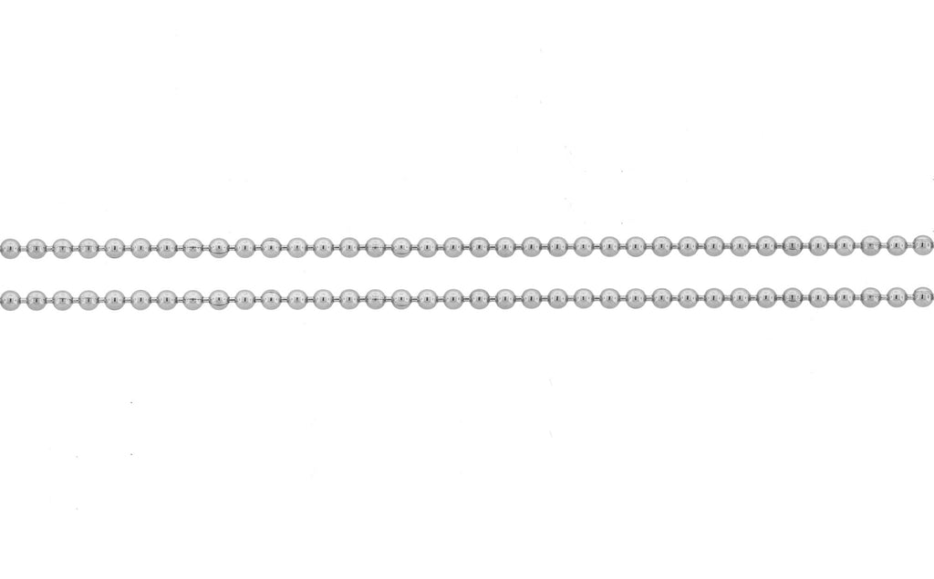 Sterling Silver 1mm Ball Chain - 20ft