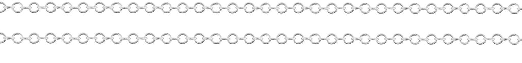 Sterling Silver 1mm Cable Chain - 5ft