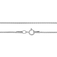 Sterling Silver 1mm Wheat Chain 16" with Spring Ring Clasp - 1pc