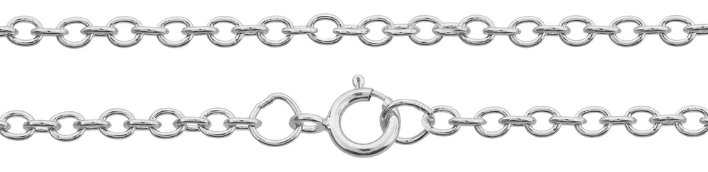 Sterling Silver 2.5x2mm Strong and Heavy 8" Bracelet with Spring Ring Clasp - 1pc