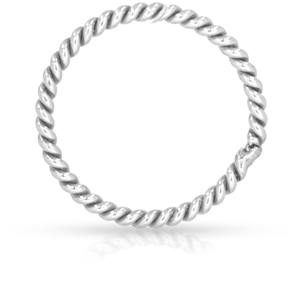 Sterling Silver 20 Gauge 6mm Twisted Closed Jump Ring - 20pcs/pack