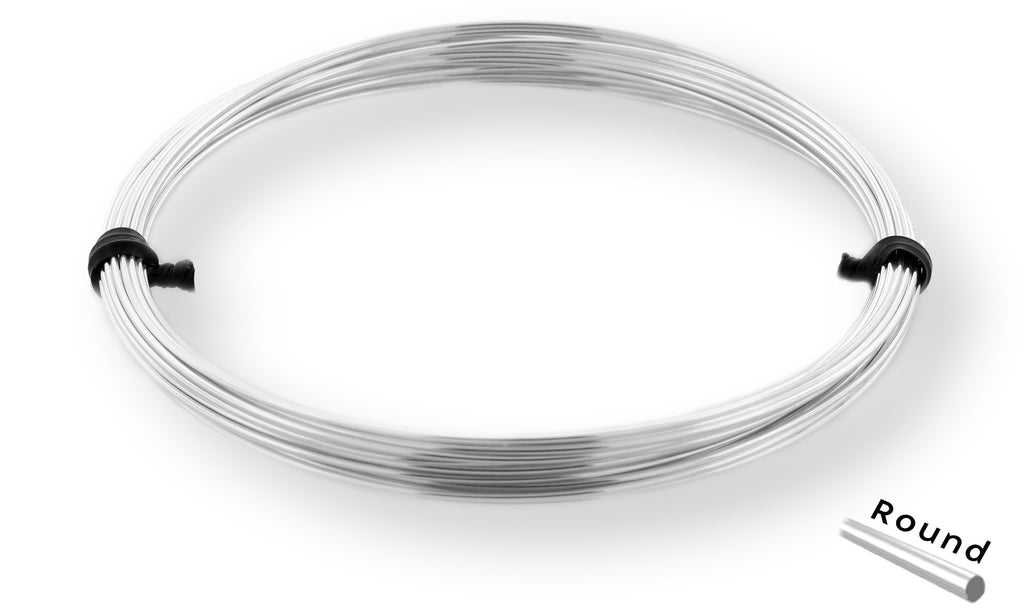 Sterling Silver 20 Gauge Half Hard Round Wire - 0.5 ozt