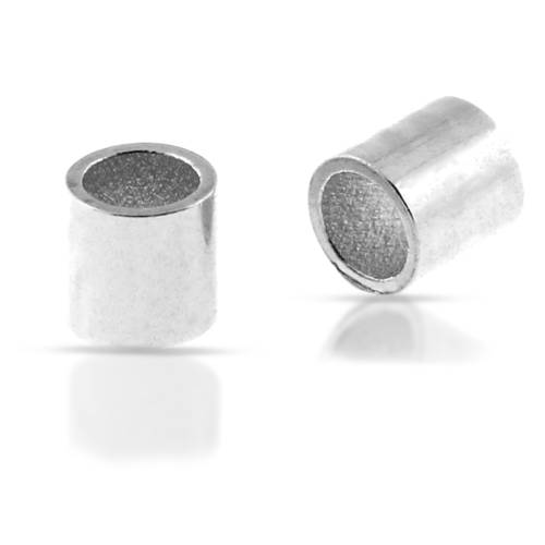Sterling Silver 2x2mm Crimp Beads - 100pcs/pk