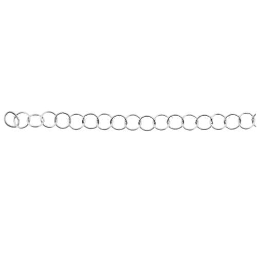 Sterling Silver 3.5mm Round Cable Chain - 5 Feet