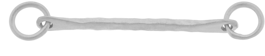 Sterling Silver Hammered Bar Link 31x21.5mm - 1pc
