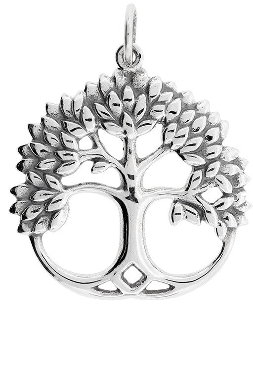 Sterling Silver Leafy Tree of Life 28.5x23mm - 1pc