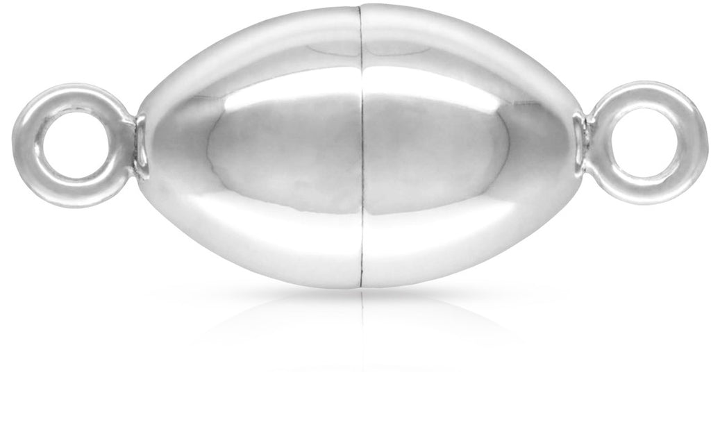 Sterling Silver Magnetic Clasp 10x6mm Oval - 1 set