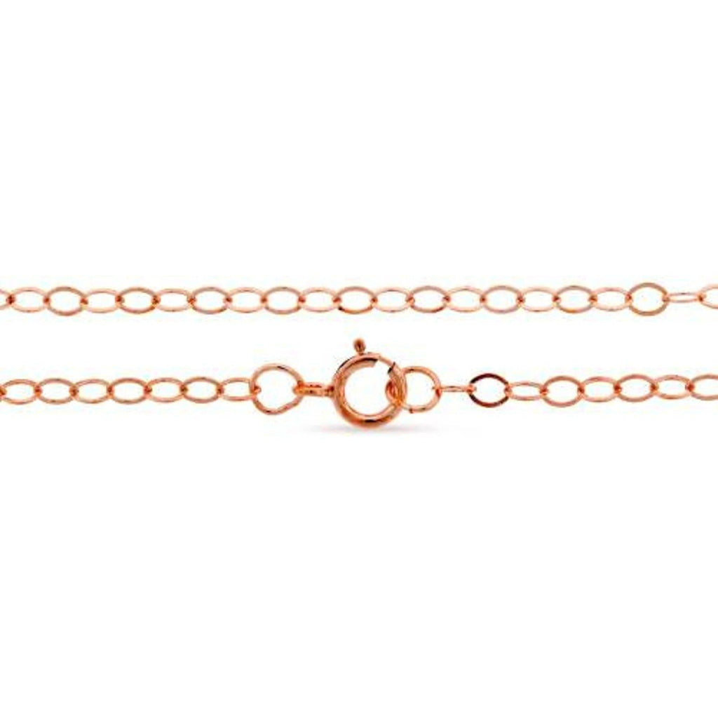 14Kt Rose Gold Filled 2.9x2.1mm 20" Flat Cable Chain - 1pc